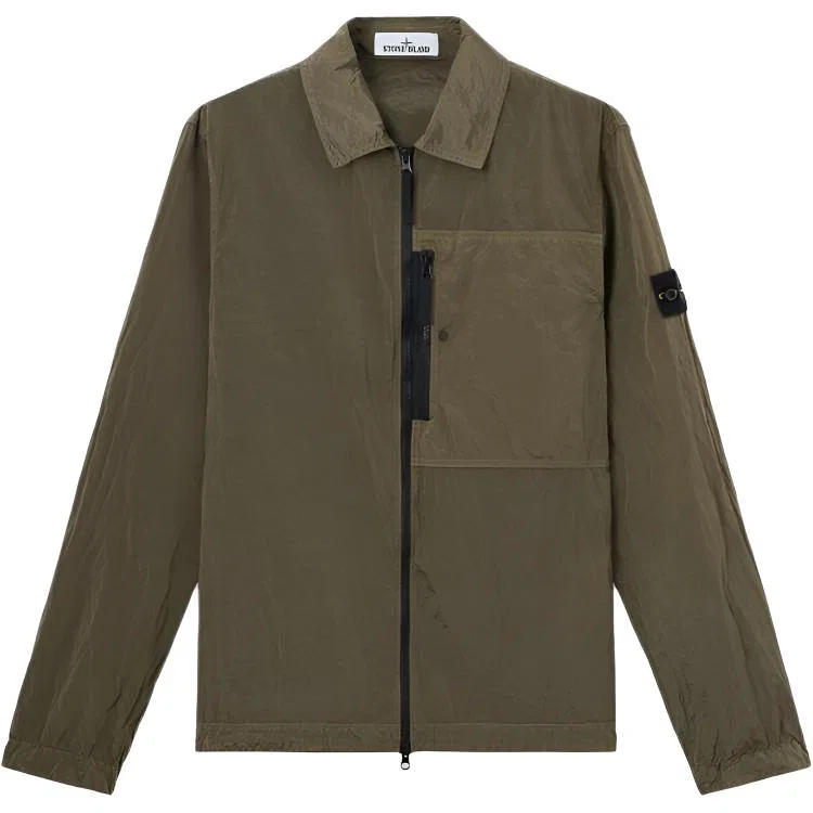 Мужская куртка с лацканами Stone Island, Army Green