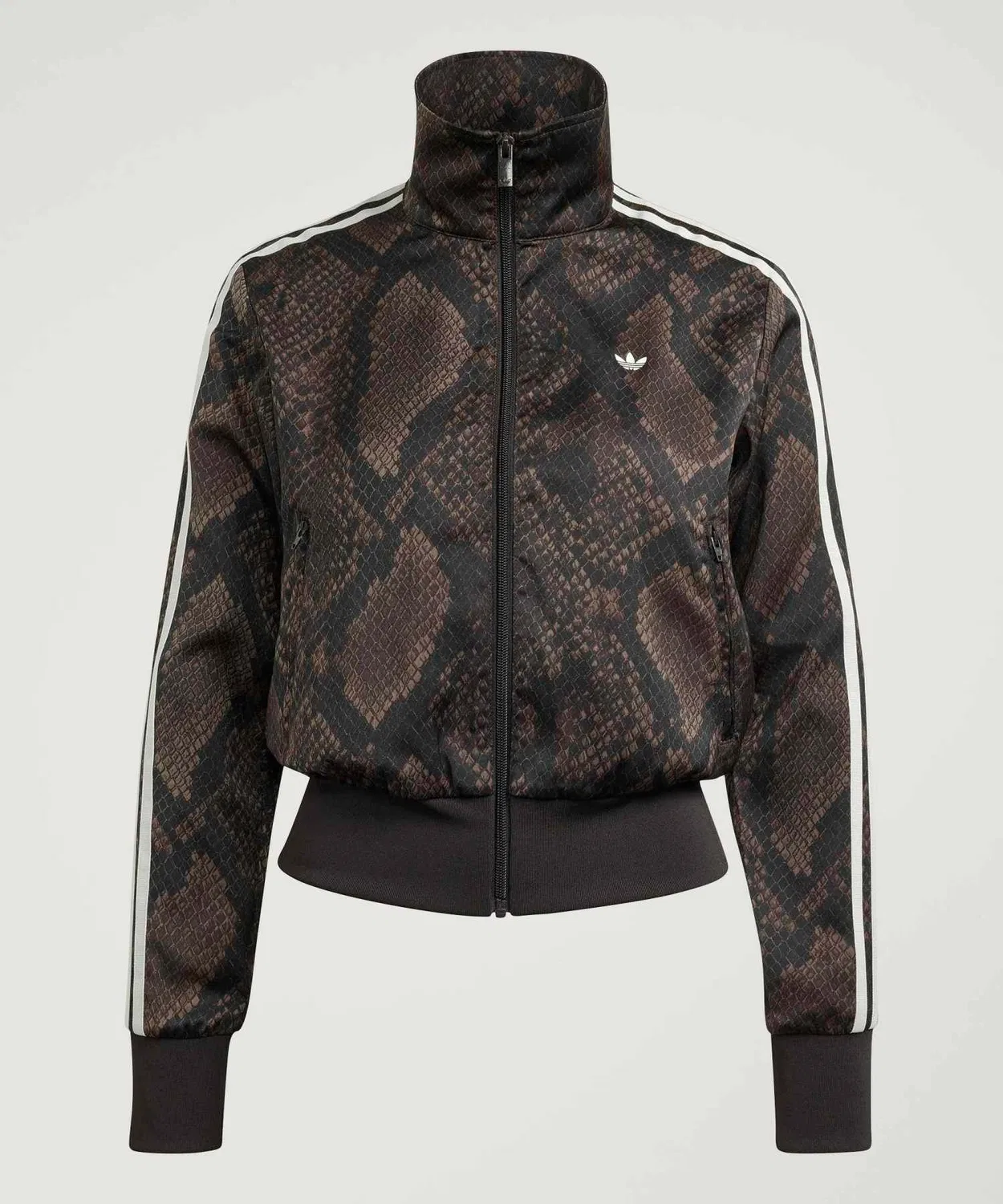 Женская куртка-трак с принтом Satin Snake Firebird Adidas Originals, Brown — фото 3
