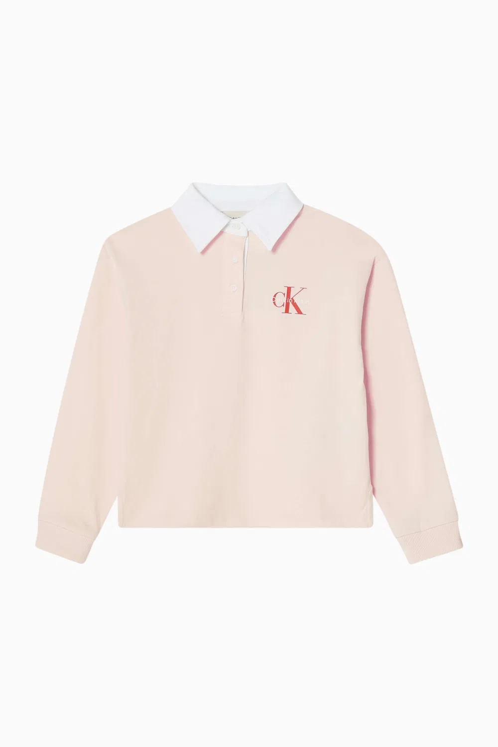 Футболка поло с принтом Mini Me Rugby Monologo Calvin Klein, розовый