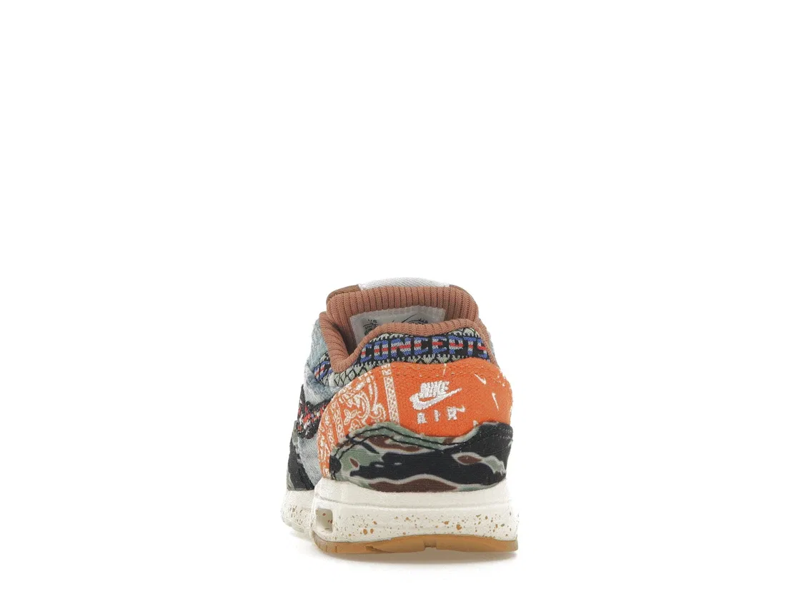 Детские кроссовки Lifestyle с принтом Nike Air Max 1 SP Concepts Heavy, Elemental Gold/Sail-Black-Worn Blue — фото 4