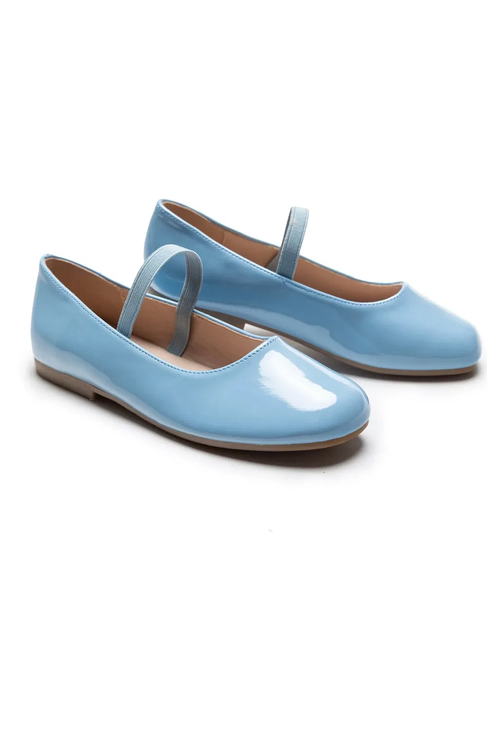 Детские туфли балетки из атласа Colette Tulleen, Baby Blue