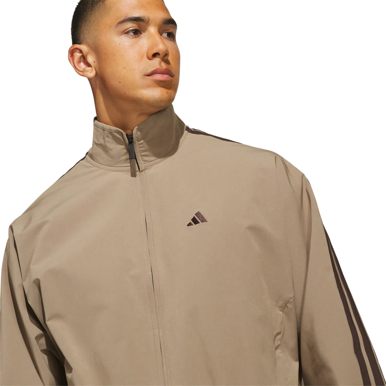 Мужская спортивная куртка свободного кроя Basketball Woven Track Jacket Adidas, Khaki — фото 3