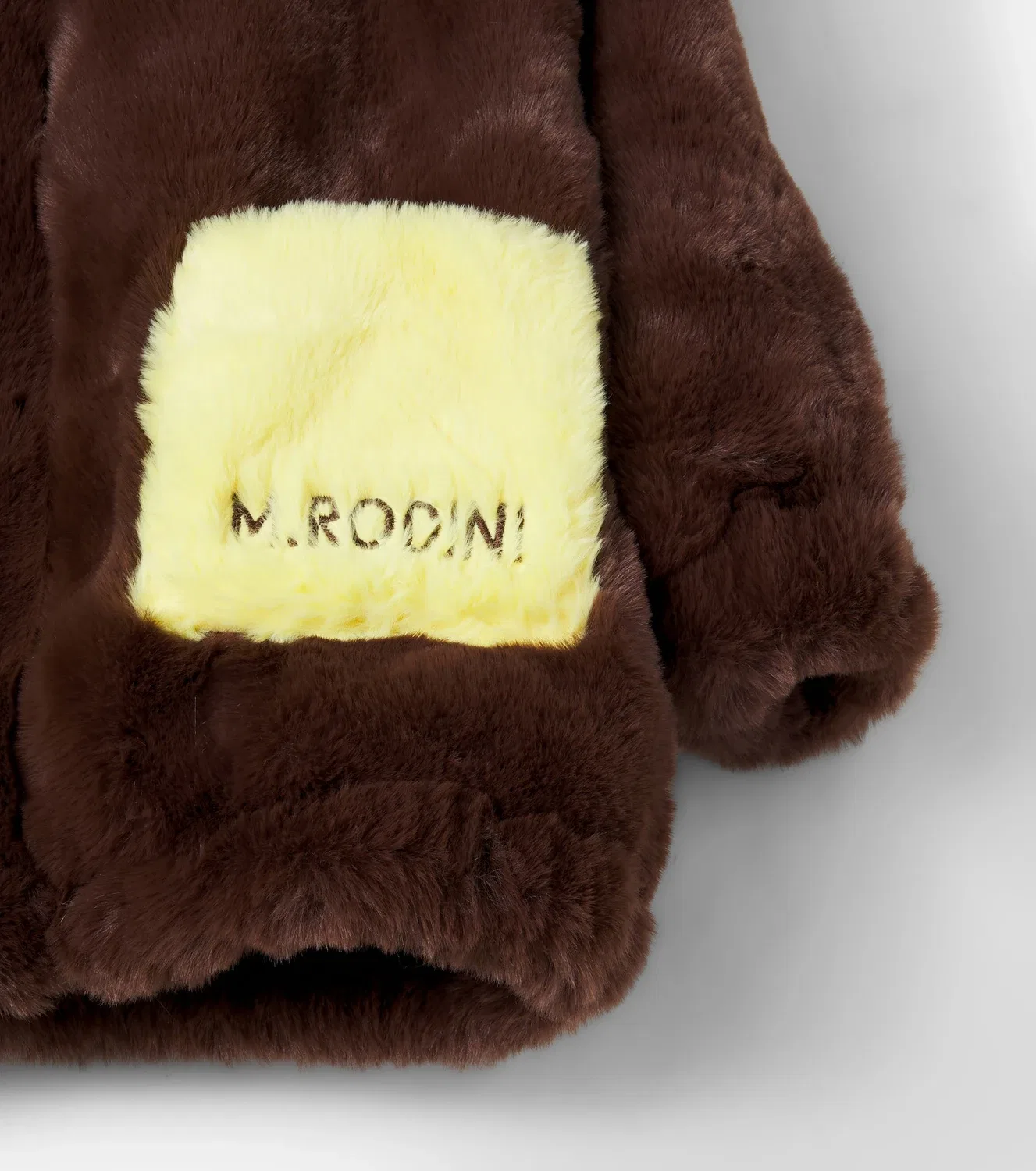 Куртка-толстовка из плюшевого меха Mini Rodini, коричневый — фото 4