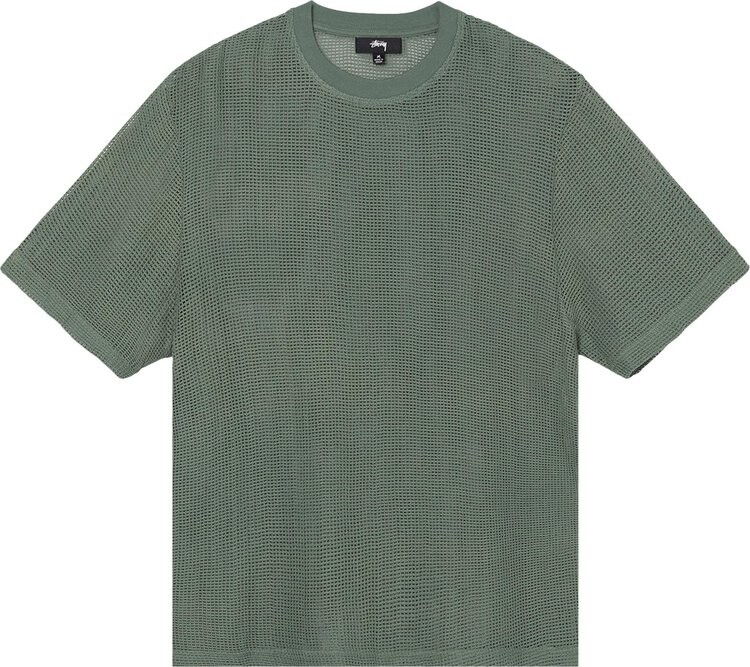 

Футболка Stussy Cotton Mesh Short-Sleeve Crew 'Green', зеленый