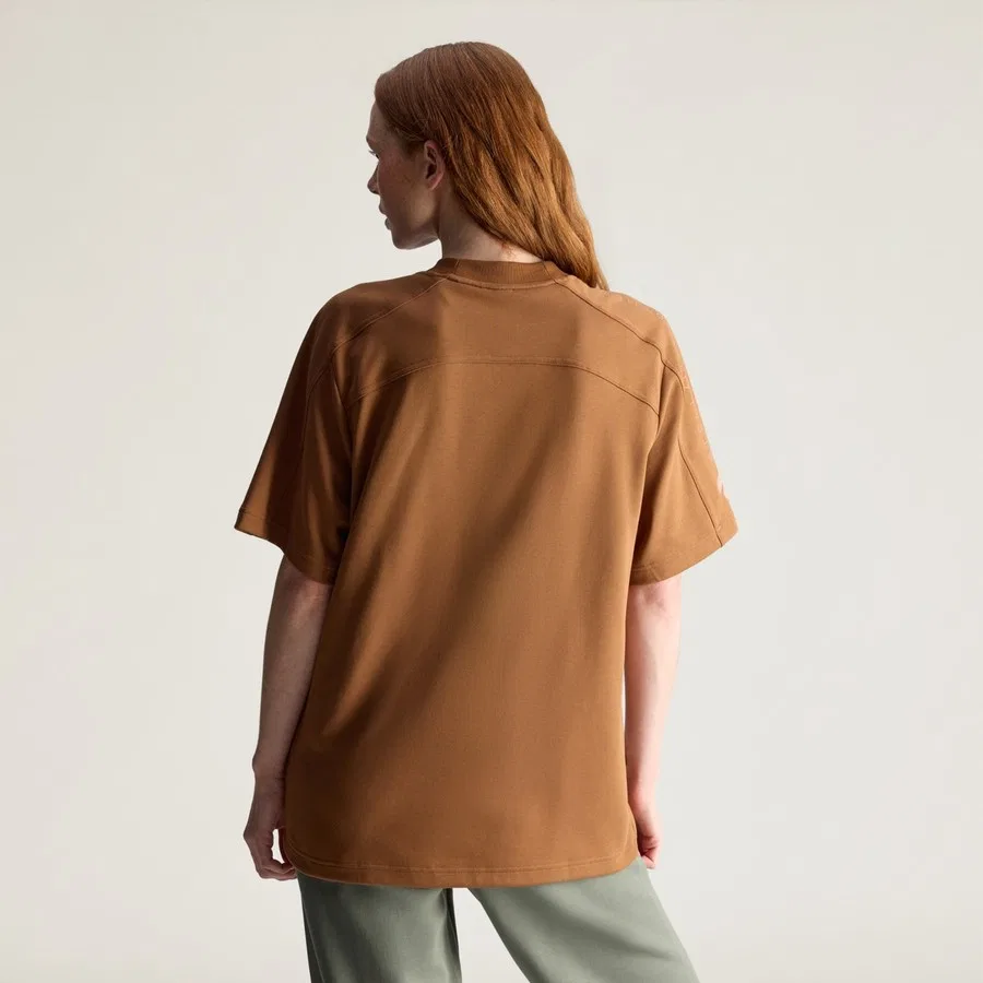 Футболка oversize с длинным рукавом adidas by Stella McCartney Logo Tee adidas, Коричневый — фото 2