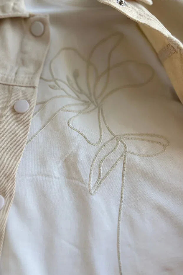 Детский комплект для девочек с аппликацией Knitted Appliqué Turuncu Gardrop, Nude Color — фото 4