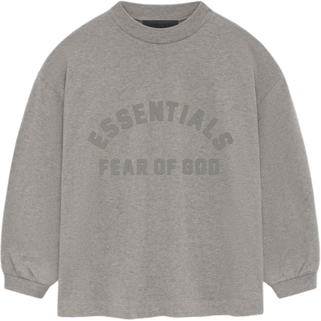 Детская футболка Fear Of God Essentials, цвет Heather Grey