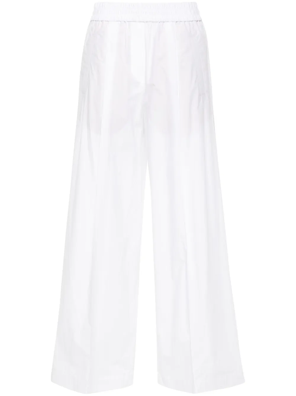 

Брюки широкого кроя с эластичным поясом Brunello Cucinelli, белый
