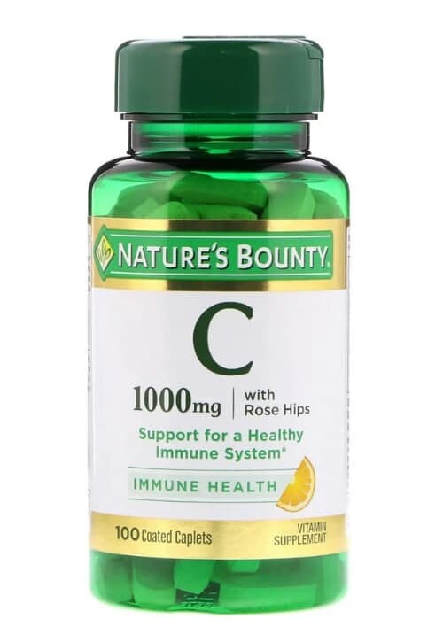 

Витамин С с шиповником, 1000 мг, 100 капсул в оболочке, Nature's Bounty