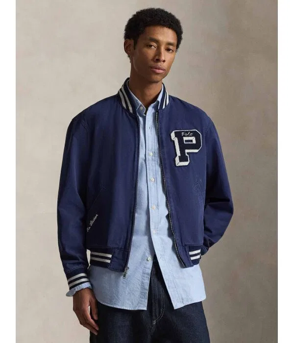Мужская куртка-бомбер хлопковая Polo Ralph Lauren, Blu Marino
