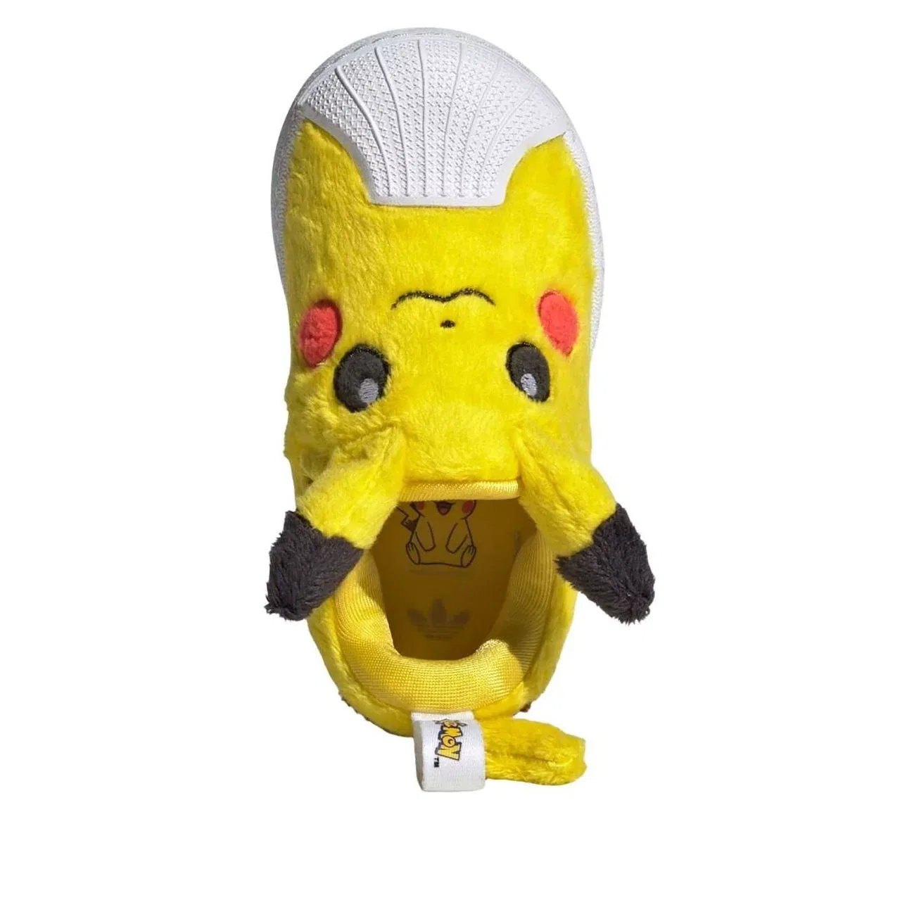 Детские шлепанцы с меховым верхом Pokemon Superstar Quickon 'Pikachu' adidas, Yellow / Core Black / Cloud White — фото 2