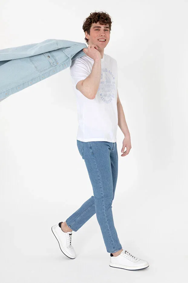 Мужские джинсы скинни U.S. Polo Assn., Light Blue — фото 4