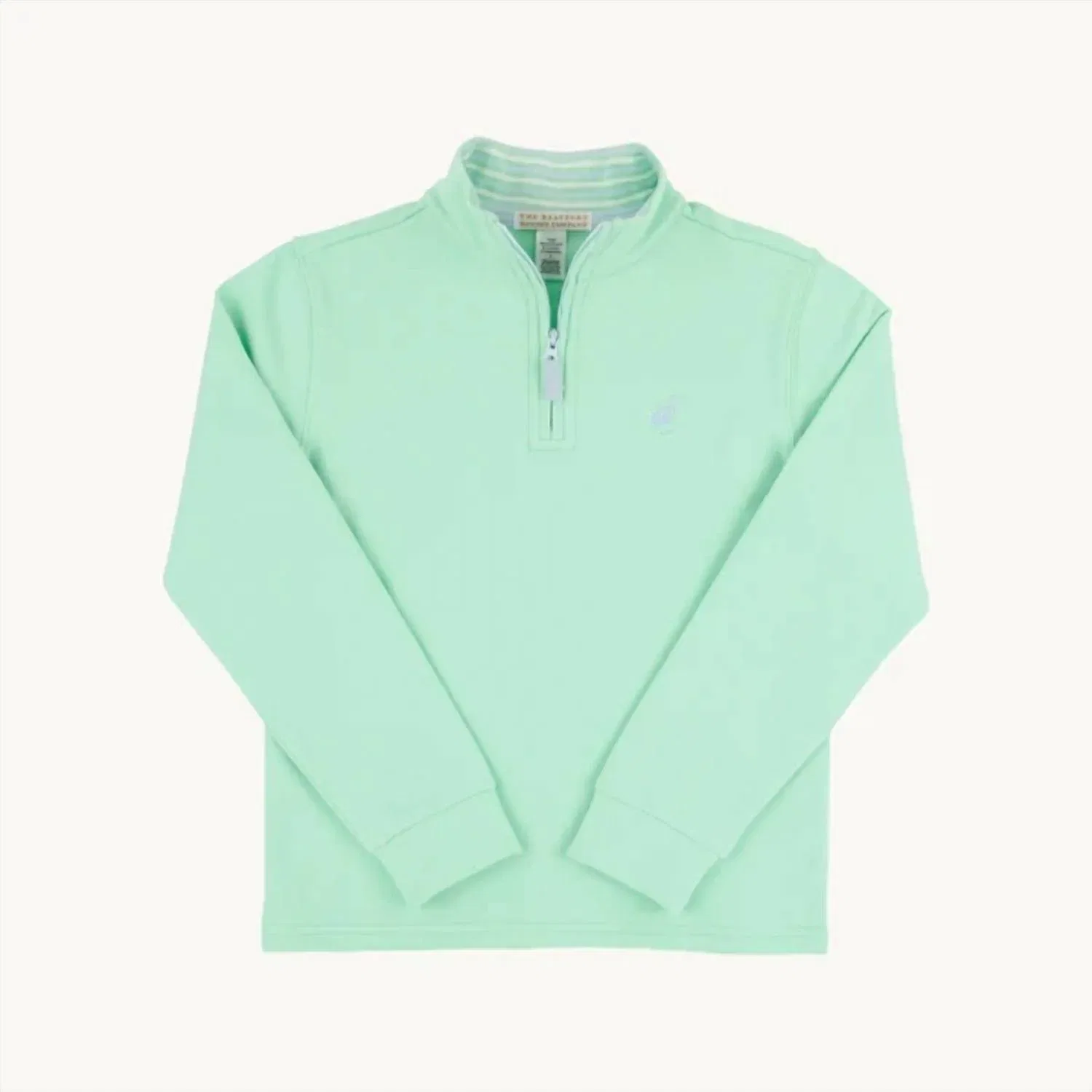 Детский пуловер на молнии с принтом аиста Hayword Half Zip The Beaufort Bonnet Company, Grace Bay Green