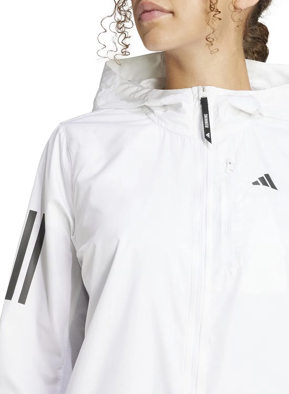 Куртка ветрозащитная с длинным рукавом Own the Run Adidas, белый — фото 4