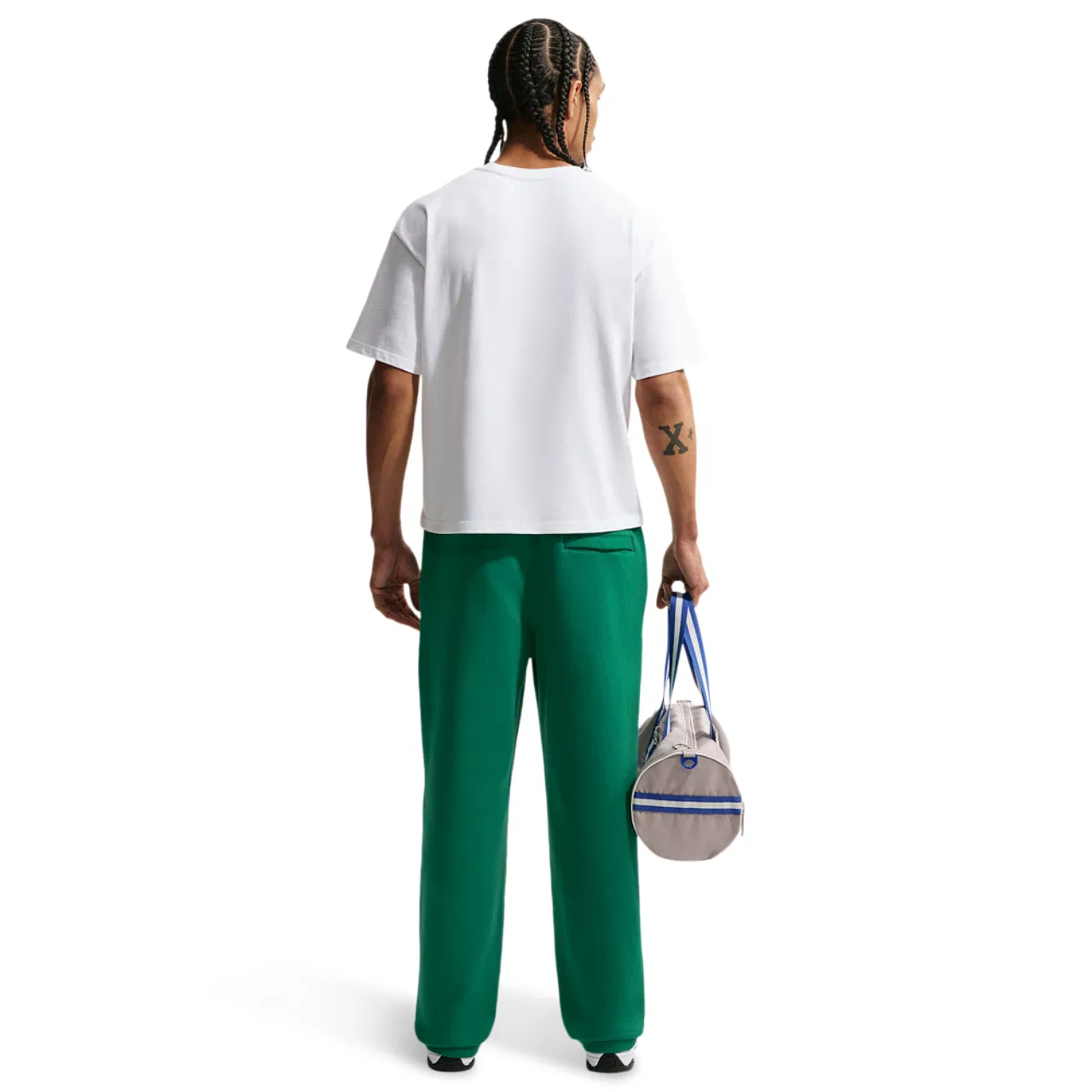 Мужская футболка с принтом Boxy Futbol Loose Tee Nike, White Canary Lt Photo Blue — фото 4