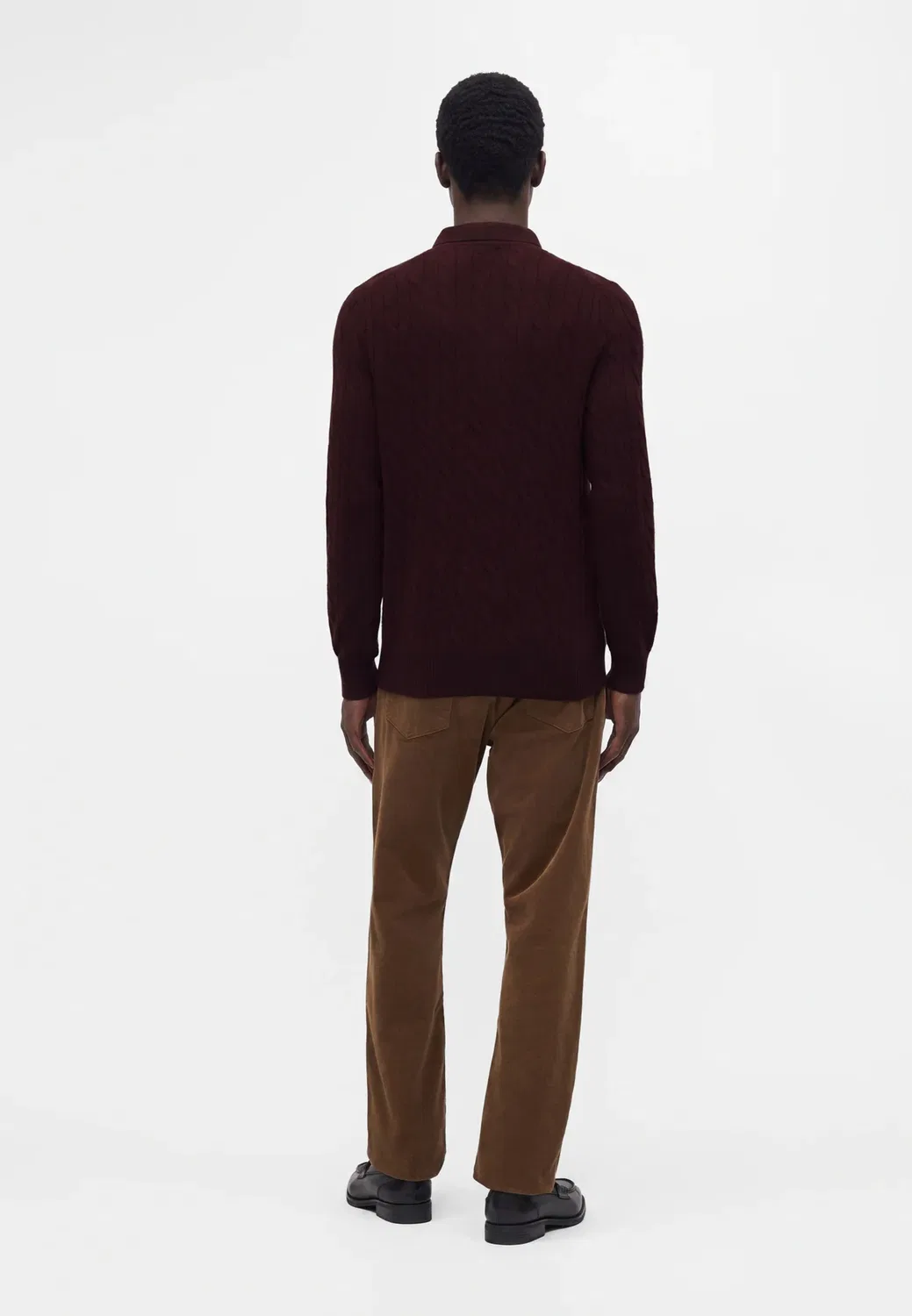 Свитер крупной вязки из шерсти и кашемира Polo Ralph Lauren, Aged Wine Heather — фото 3