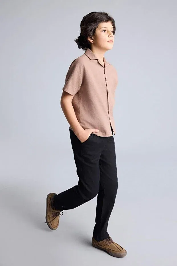 Детские брюки для мальчиков хлопковые Regular Fit Defacto, Black