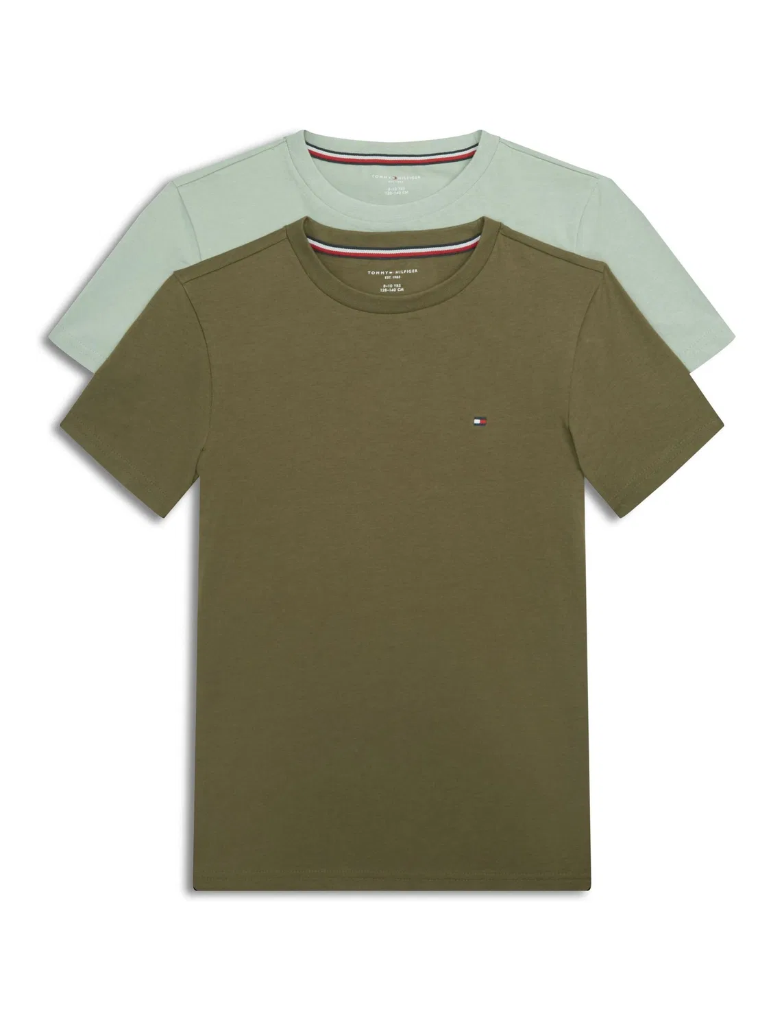 Футболка с круглым вырезом, 2 шт. Tommy Hilfiger, зеленый