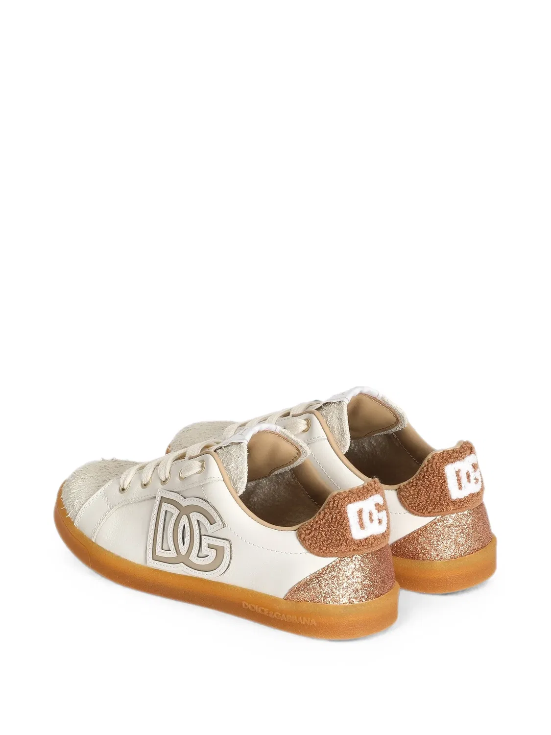 Кроссовки DG Original Dolce & Gabbana Kids, нейтральные цвета — фото 3