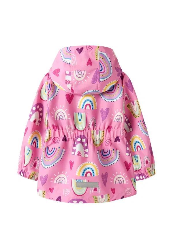 Куртка с принтом Jacke maxi ubergangsjacke - short coat Name It, Pink, розовый — фото 2