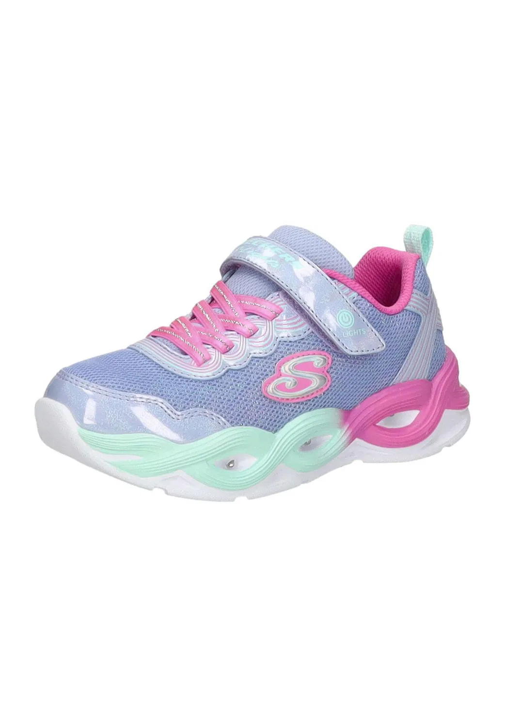 Детские кроссовки для девочек со светящимся дизайном TWISTY GLOW Skechers, Bunt