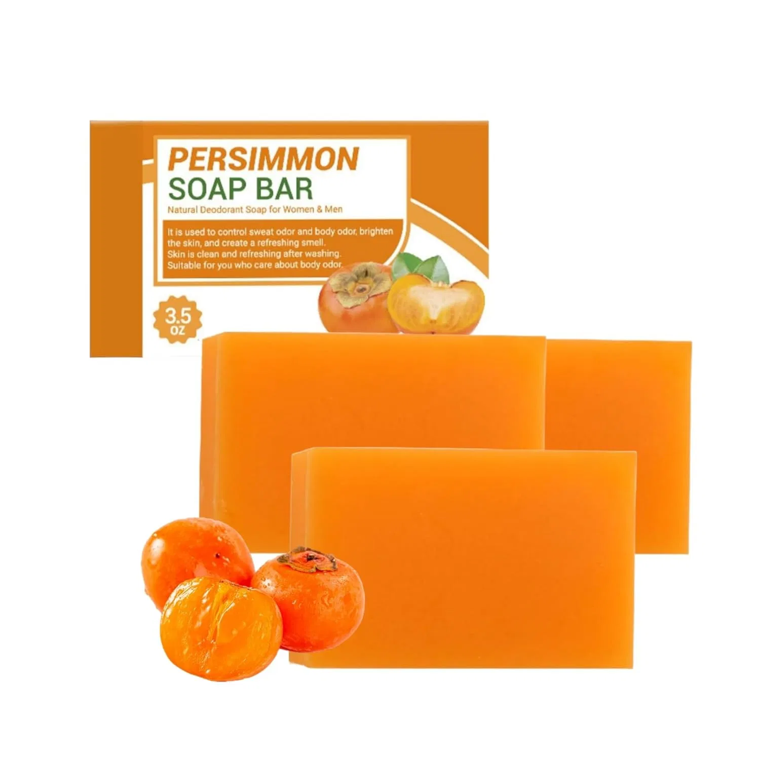Мыло твердое с экстрактом хурмы и ароматом kaki, Generisch, 3 шт, 100 г