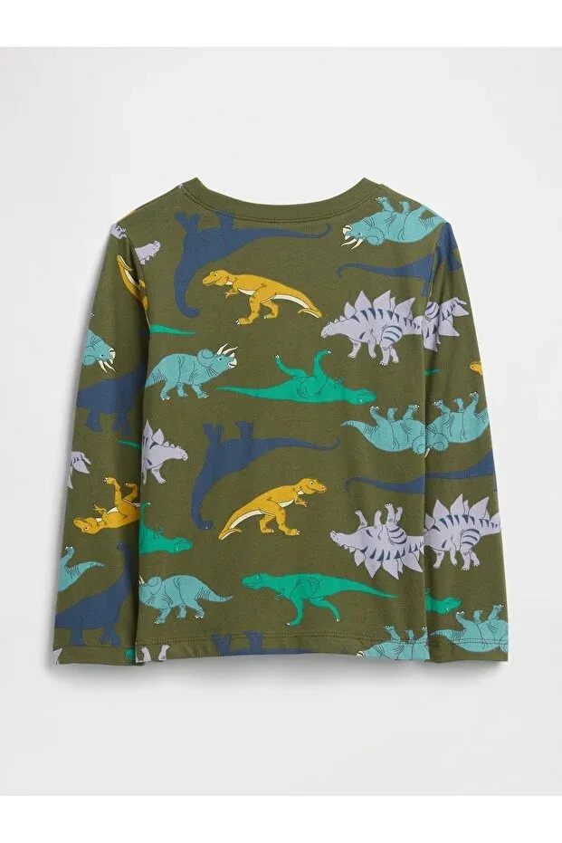 Детская футболка с принтом Gap, Green-000 — фото 3