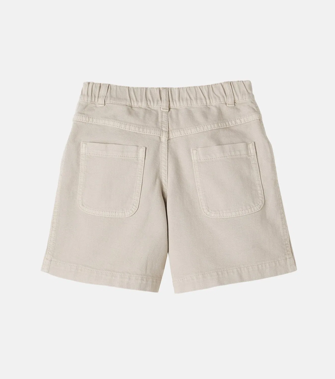 Шорты джинсовые с мононитью Brunello Cucinelli Kids, бежевый — фото 3