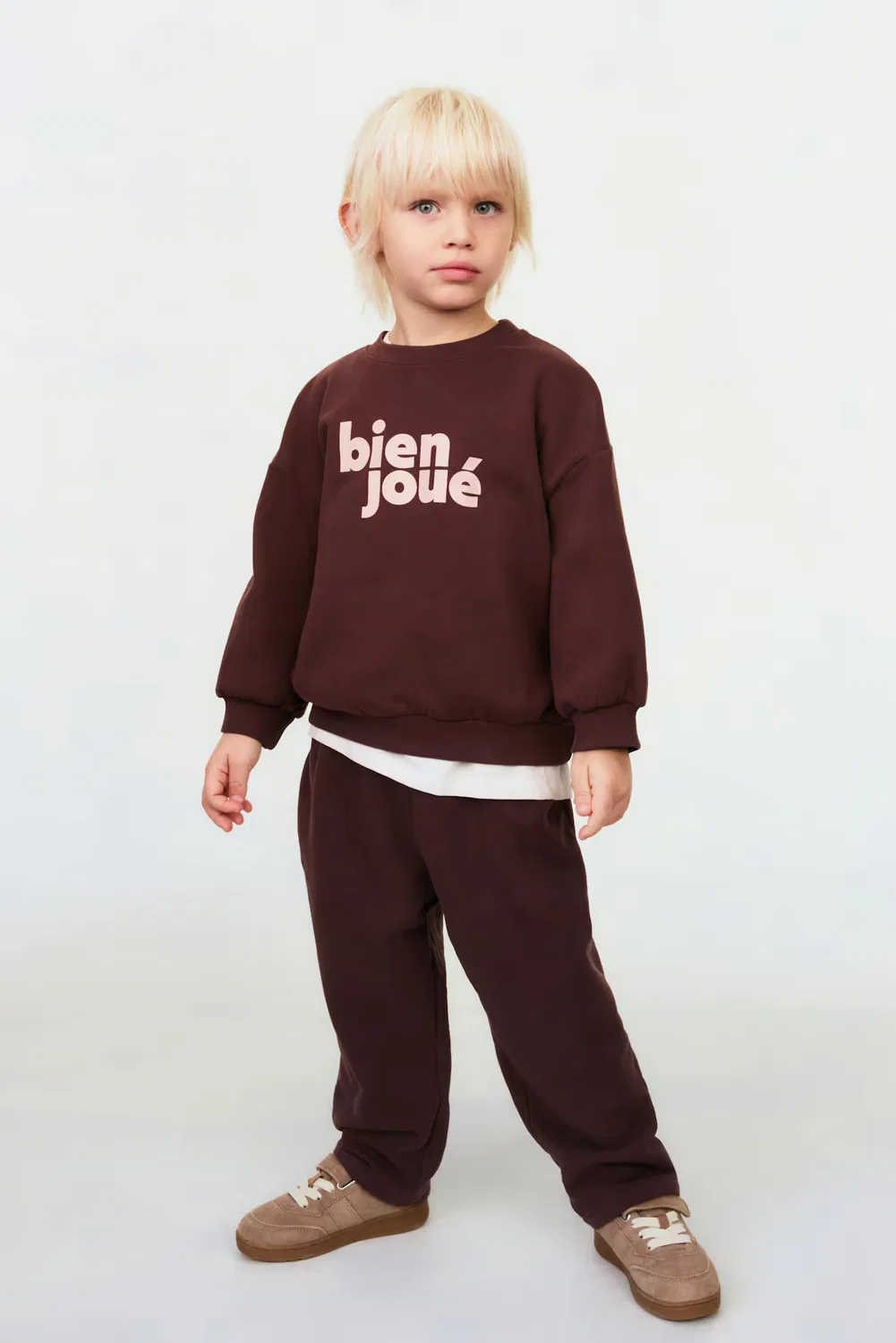 Хлопковые спортивные штаны H&M, Braun