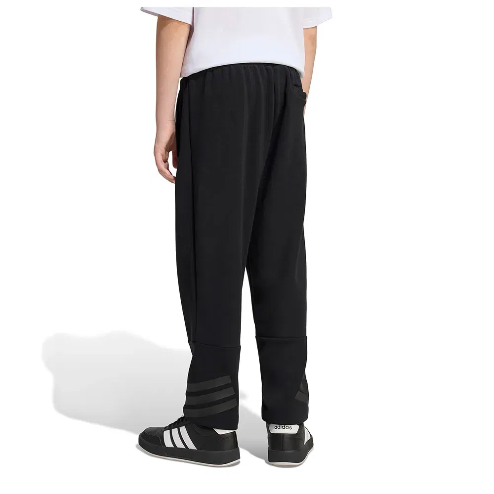 Детские спортивные брюки с манжетами Future Icons 3 Stripes Cuffed Adidas, Black — фото 2