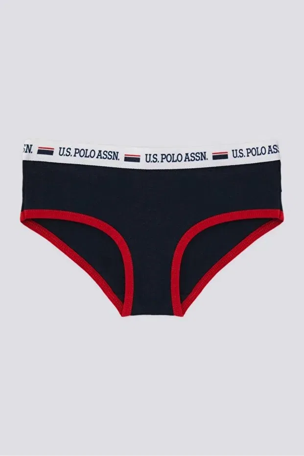 Детские трусы для девочек с принтом 3-Pack U.S. Polo Assn., Red Navy Blue White — фото 3