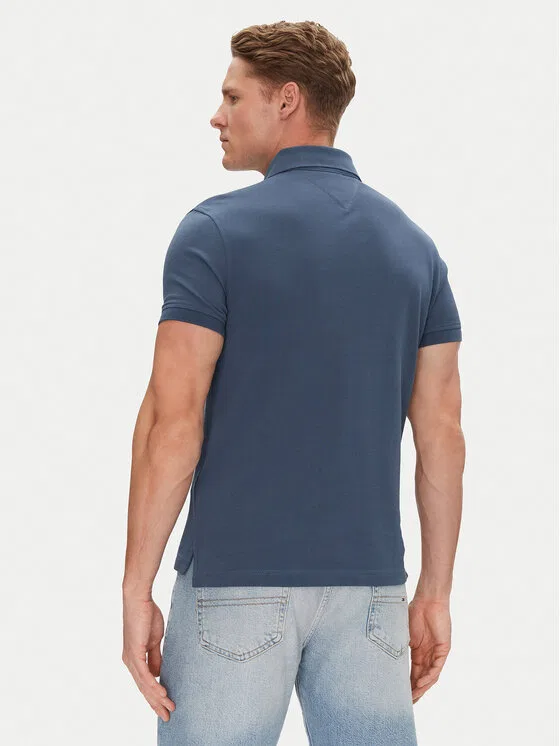Поло slim fit Tommy Hilfiger, синий — фото 3