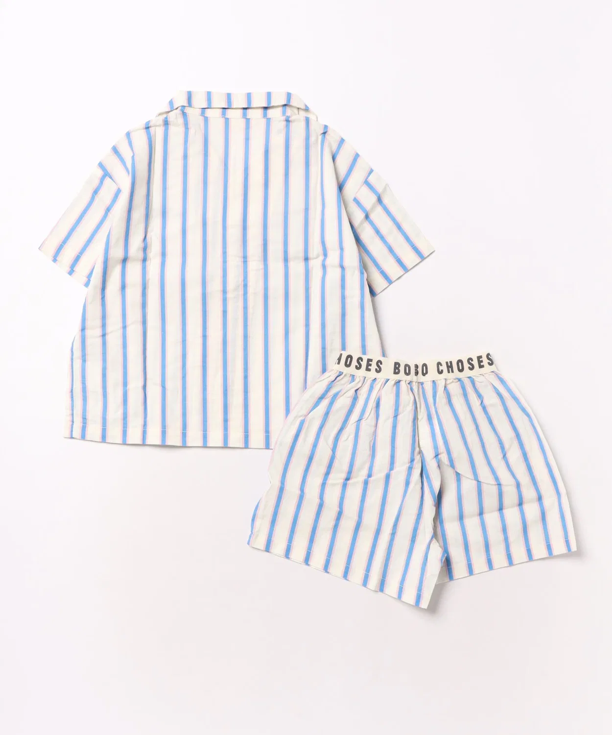 Детский комплект из футболки и шорт с принтом Blue Stripes BOBO CHOSES, Pink — фото 2