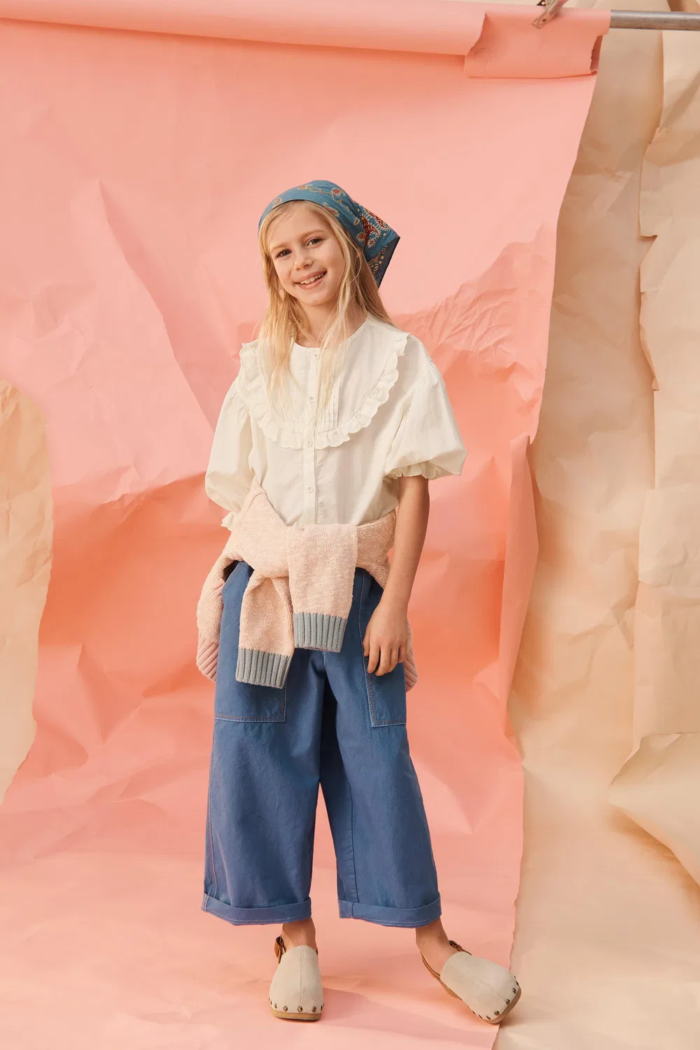 Рубашка с цветочным узором и оборками, лимитированная серия ZARA, Ecru
