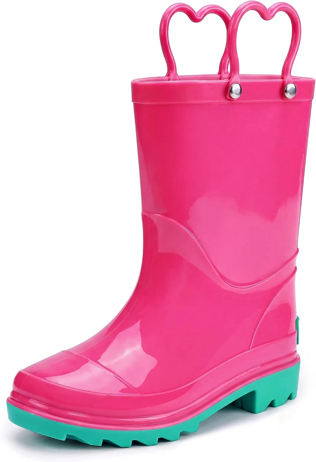 Детские сапоги дождевые с ручками для легкого надевания Stelle, Fuchsia
