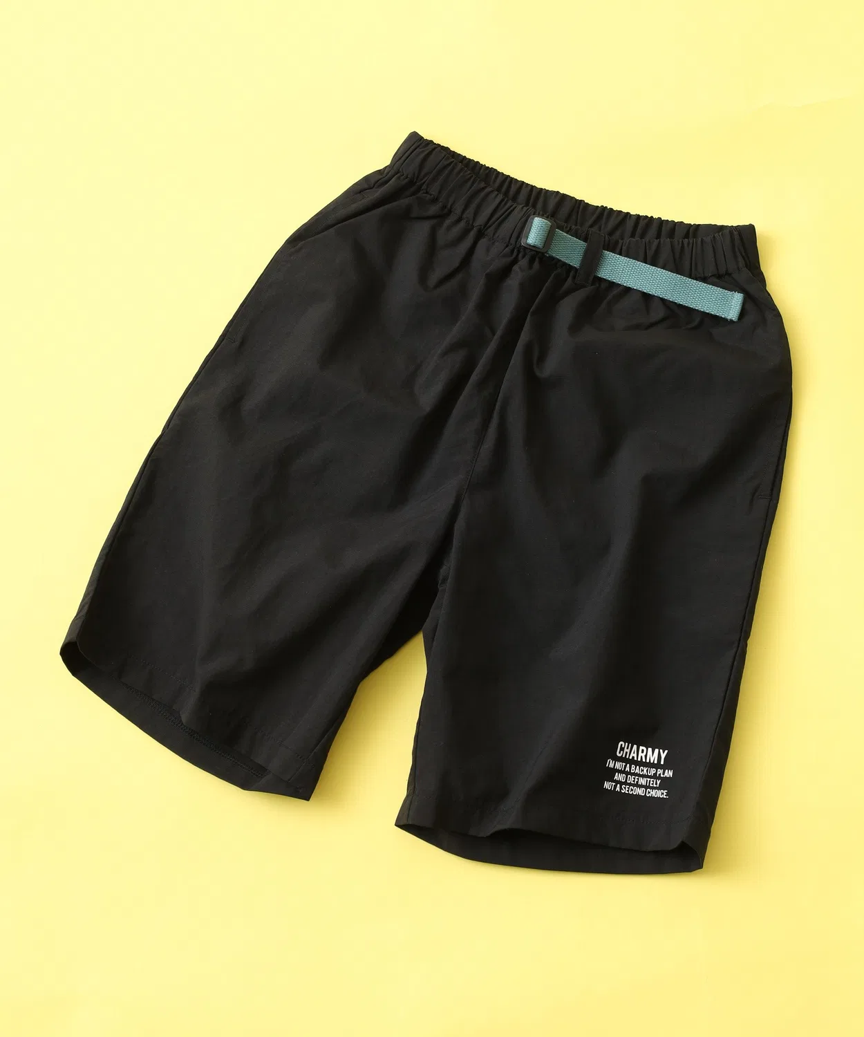 Детские шорты до колена с цветным поясом CHARMY clothing FUNALIVE, Black