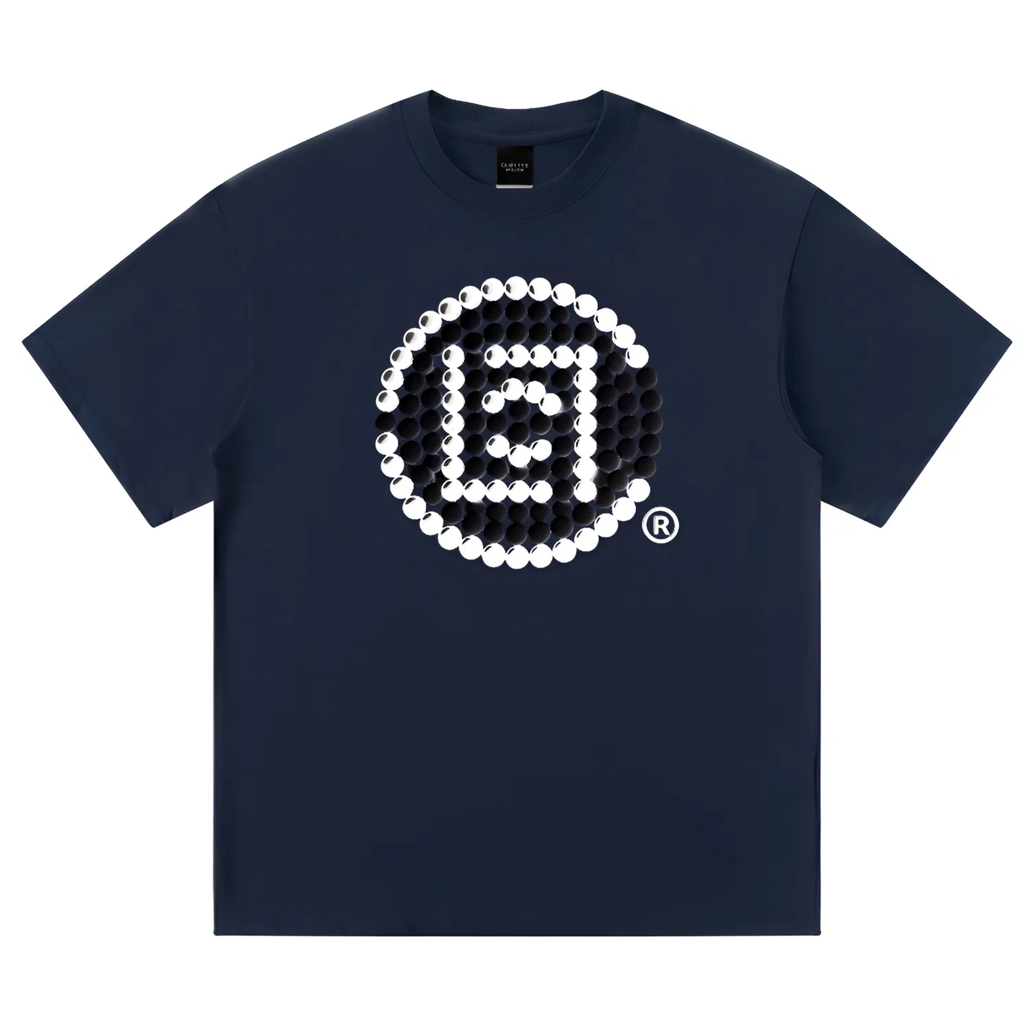 Детская футболка с круглым вырезом, умеренный прямой крой, Moderate Straight Fit, CLOT, Navy Blue