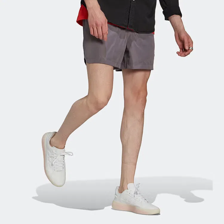 Шорты спортивные однотонные Adidas, серый — фото 4