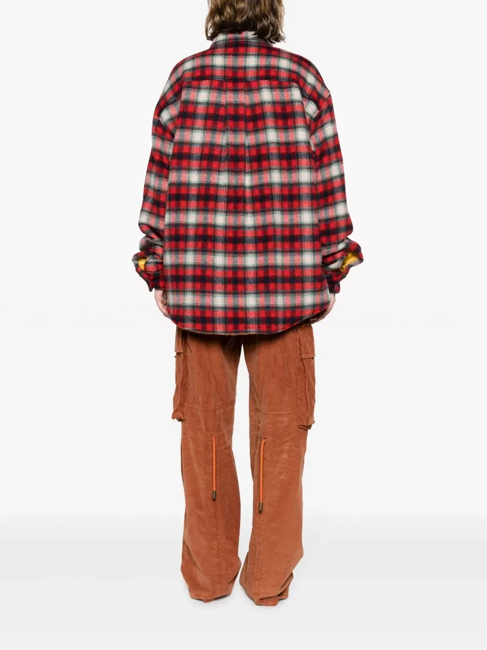 Клетчатая рубашка с длинными рукавами Dsquared2, красный — фото 4