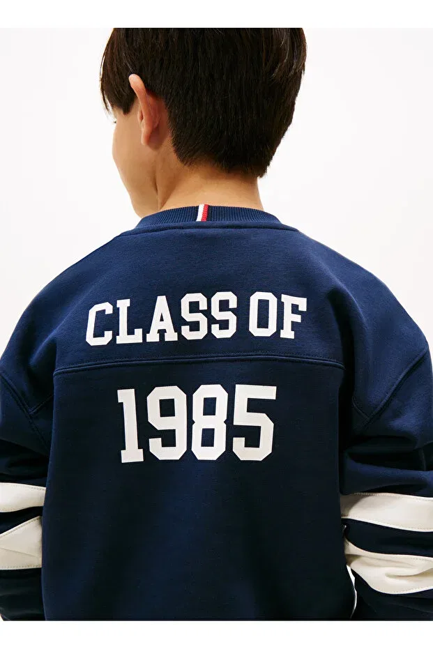 Детские свитшот для мальчиков с принтом Tommy Hilfiger, Navy Blue — фото 3