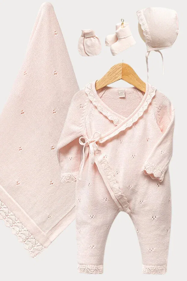 Детский комплект для выписки хлопковый Naka Concept, Pink