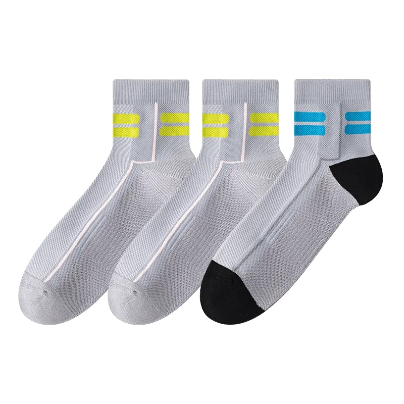 Детские баскетбольные носки, набор из 3 пар, Light Pink Gray 2+Gray, MIIOW