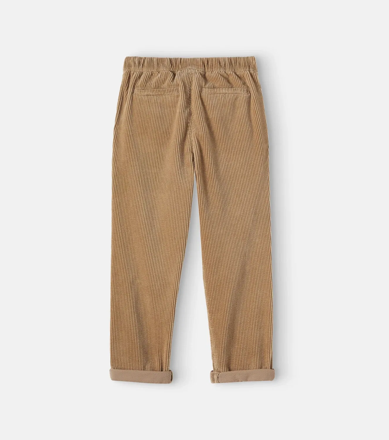 Прямые брюки из хлопкового вельвета Brunello Cucinelli Kids, бежевый — фото 3