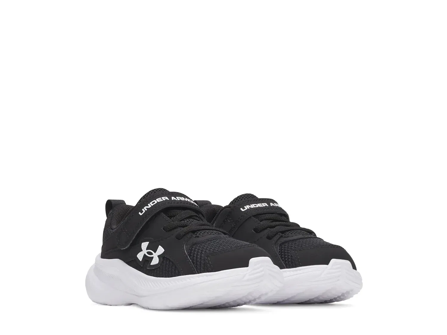 Кроссовки детские Assert 11, Under Armour, черно-белые — фото 3
