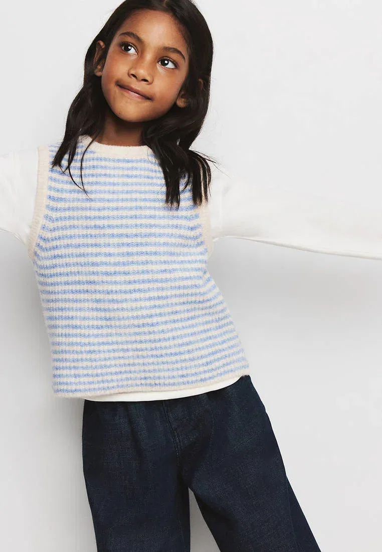 Детский топ Mango Kids, Light Blue — фото 2