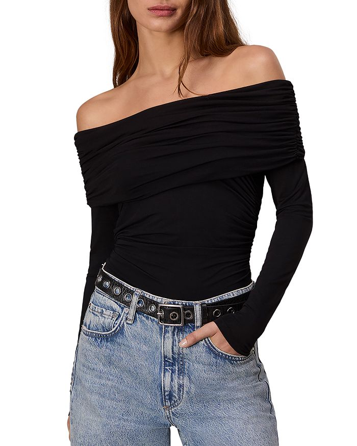

Топ с открытыми плечами Luca rag & bone, черный