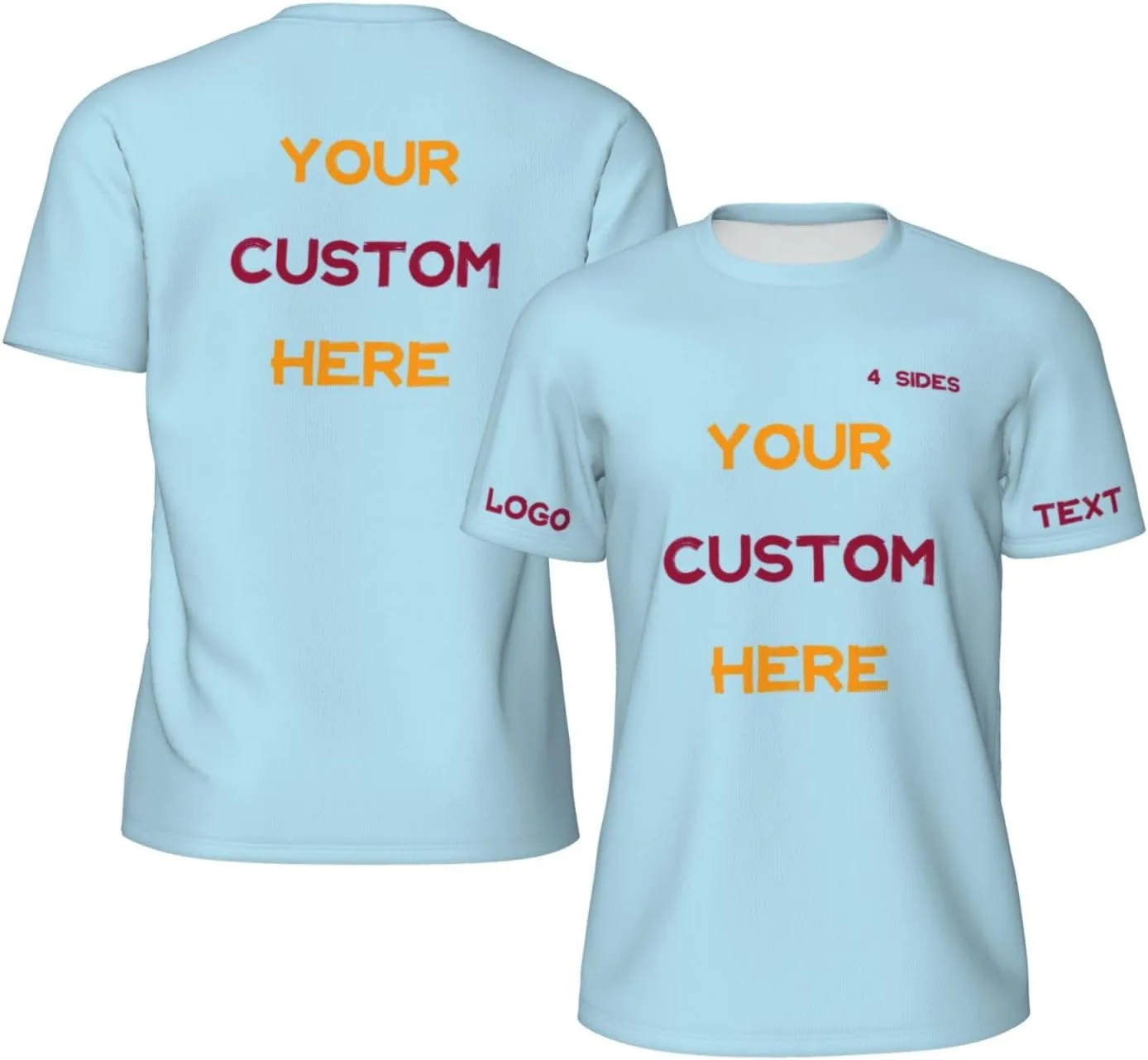 

Футболка Custom с принтом на 4 сторонах