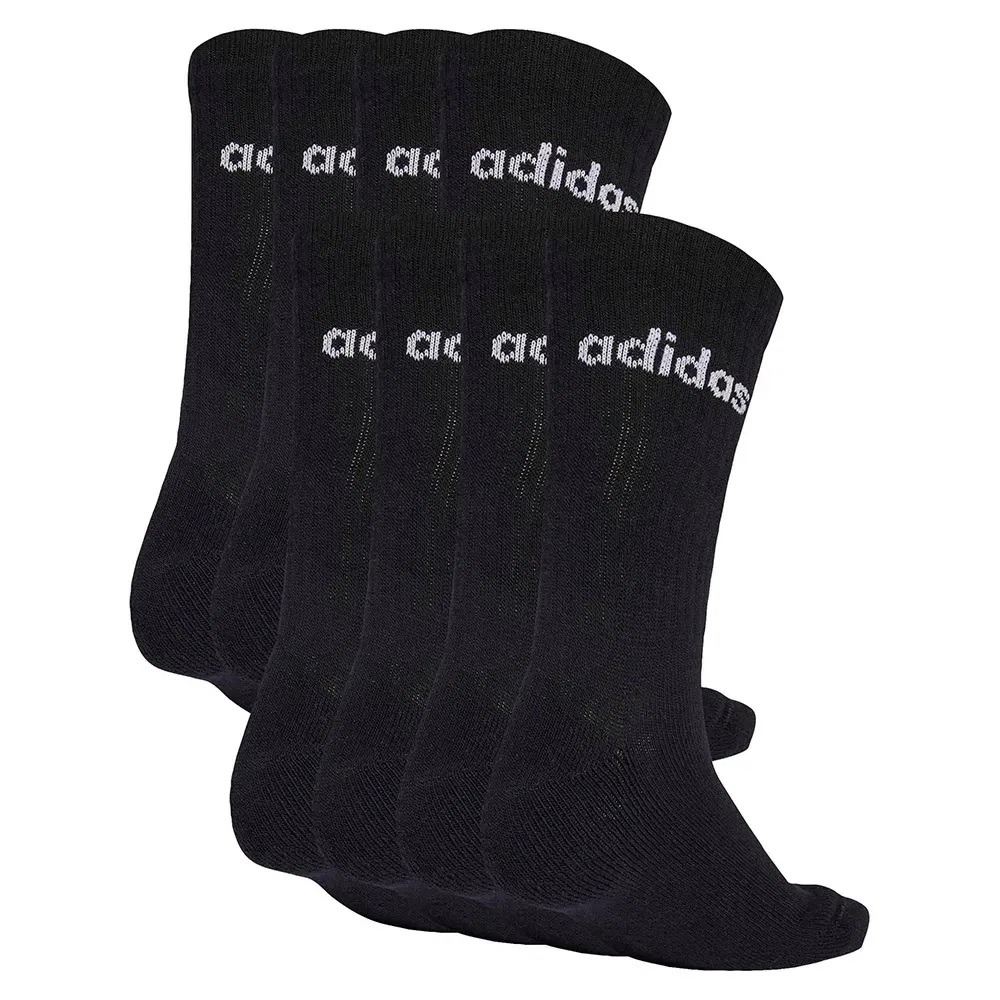 Носки с амортизацией Adidas Linear Cushioned crew, 10 пар, черный — фото 2