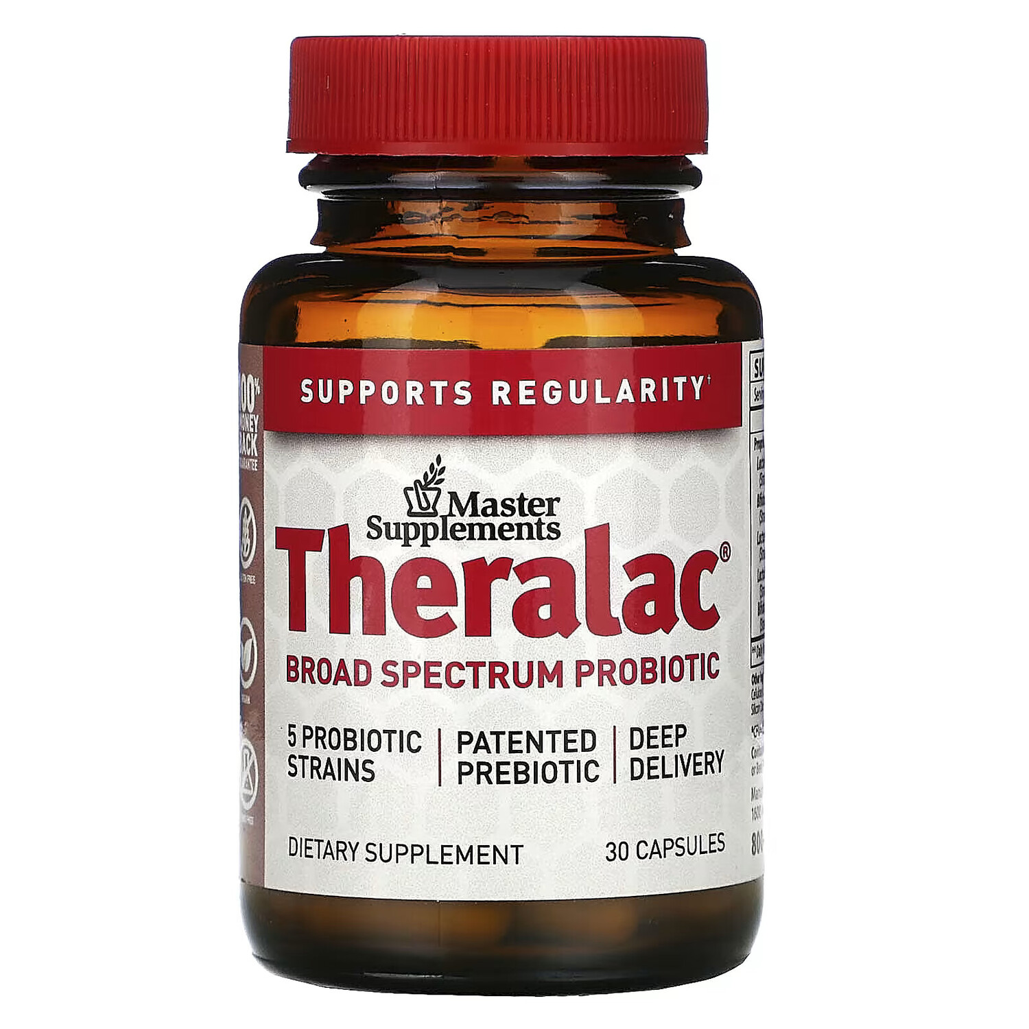 

Пробиотик широкого спектра действия Master Supplements Theralac, 30 капсул