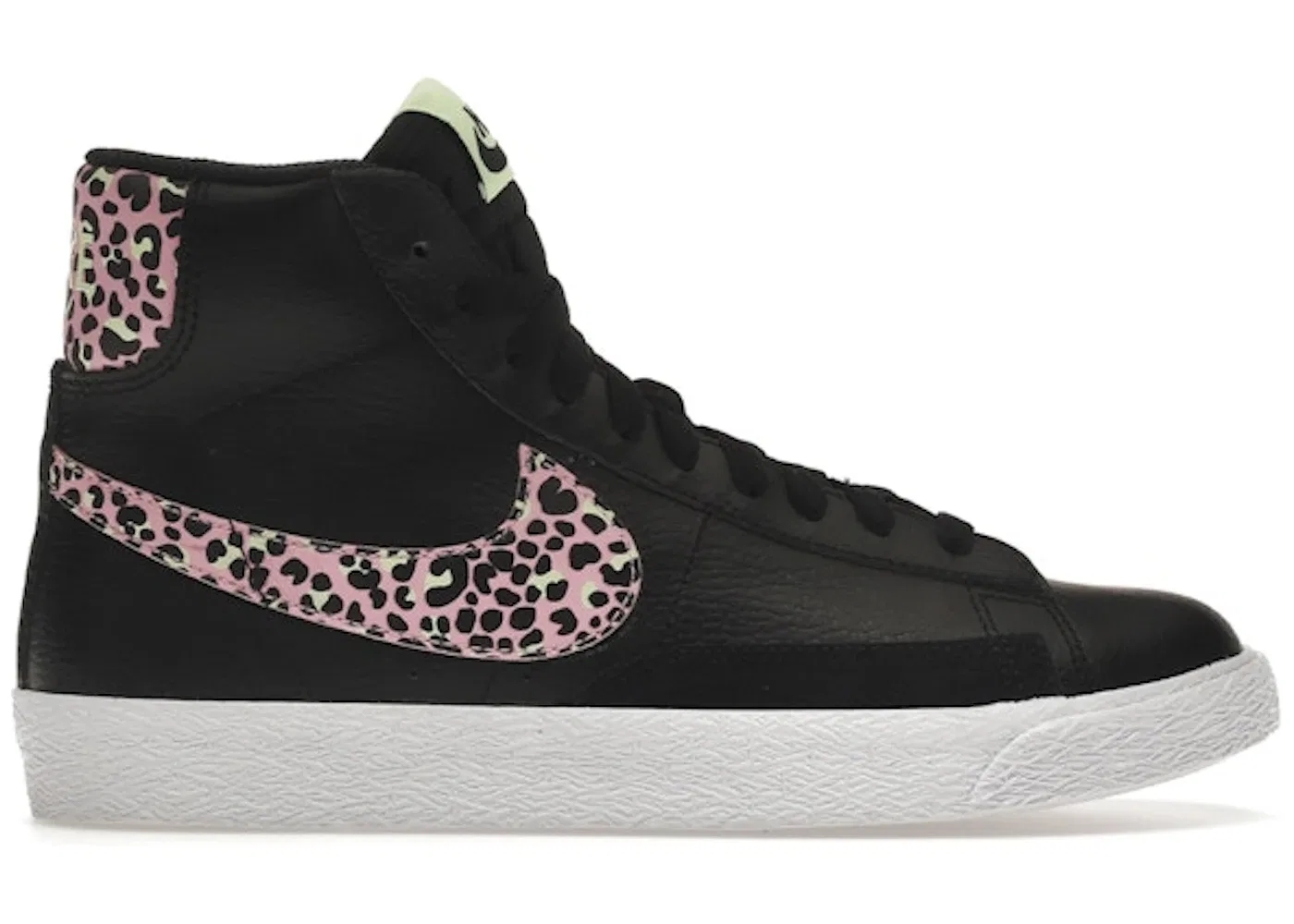 Детские кроссовки Lifestyle Nike Blazer Mid, Black/Barely Volt-White-Pink Rise
